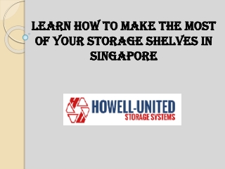 Storage Shelves in Singapore