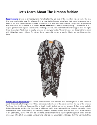 Beach kimono _ kimono jacket for women