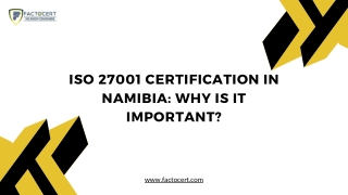 ISO 27001 Certification in Namibia
