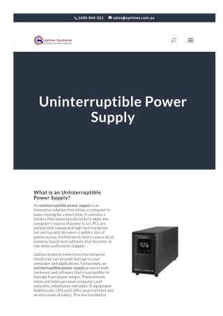 Uninterruptible power supply