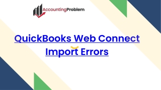 How To Resolve QuickBooks Express Web Connect Error