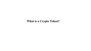 What is a Crypto Token_