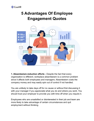 5 Advantages Of Employee Engagement Quotes