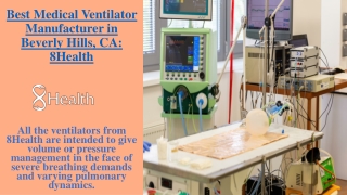 Top Rated Medical Ventilator Manufacturer in USA - 8Health