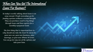 International loan for business