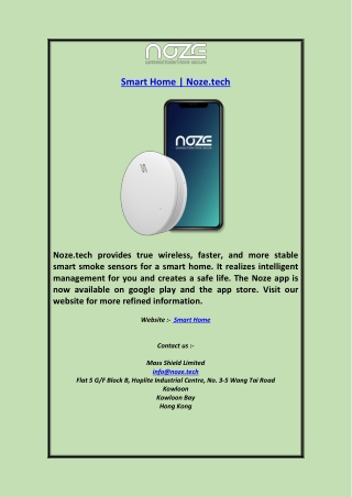 Smart Home  Noze.tech
