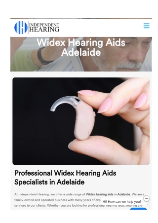 Widex Hearing Aids Adelaide
