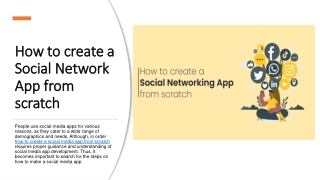 How to make a social media app from scratch