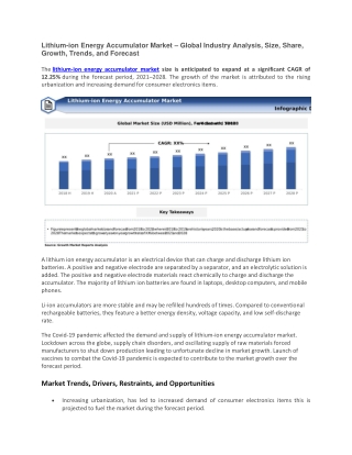 Lithium-ion Energy Accumulator Market
