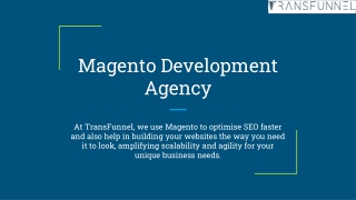 Magento Development Agency In Bangalore | Transfunnel