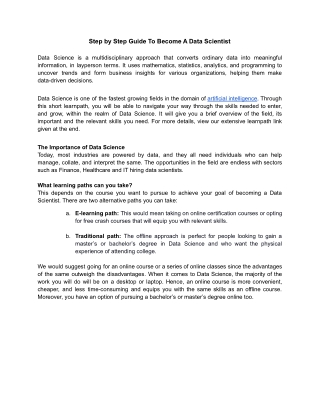 Data Science Learnpath