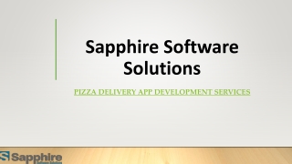 Pizza Delivery App Development Services - Sapphire