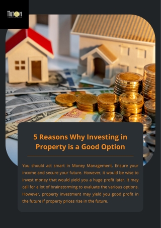 5 Reasons Why Investing in Property is a Good Option