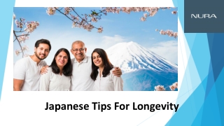 Japanese Tips For Longevity