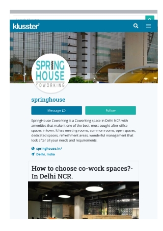 How to choose co-work spaces- In Delhi NCR.