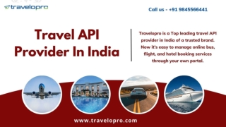 Travel API Provider In India