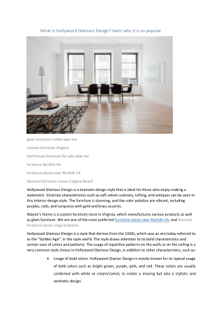 What is Hollywood Glamour Design learn why it is so popular