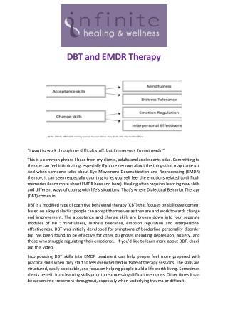 DBT and EMDR Therapy