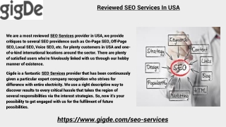 Reviewed SEO Services In USA