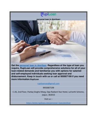 personal loan in Amritsar