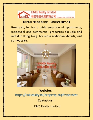 Rental Hong Kong  Linksrealty.hk
