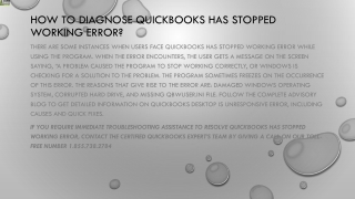 An easy method to resolve QuickBooks Has Stopped Working issue