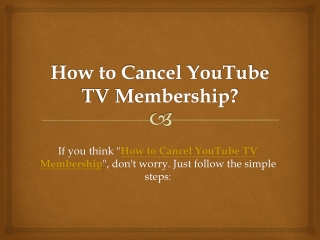 How to Cancel YouTube TV Membership?