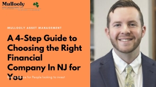 A 4-Step Guide to Choosing the Right Financial Company In NJ for You