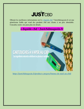 e-liquide cbd | Justcbdmagasin.fr