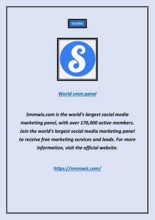 World Smm Panel | Smmwiz.com