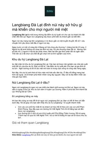 Review núi Langbiang Đà Lạt