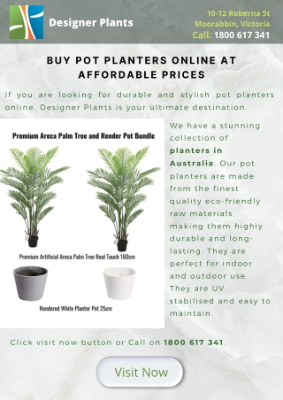 Buy pot planters online at affordable prices