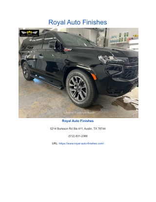 Royal Auto Finishes