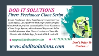 Online Readymade Fiverr Clone System - DOD IT SOLUTIONS