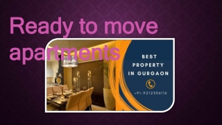 Top Best Ready to move property in gurgaon- 919212306116