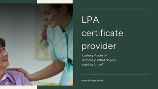 LPA Certificate Provider