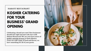 Kosher Catering for Your Business’ Grand Opening