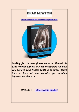 Fitness Camp Phuket Bradnewtonfitness.com