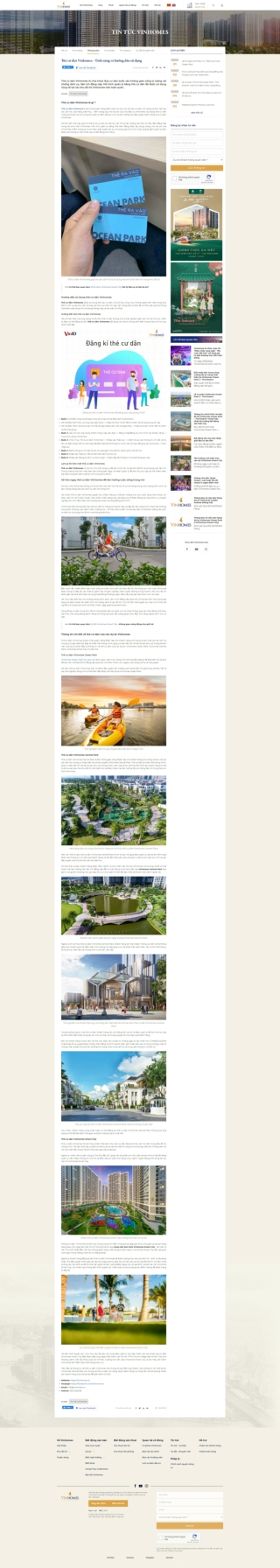 Thẻ cư dân Vinhomes - Hướng dẫn sử dụng và đăng ký thẻ cư dân - vinhomes.vn