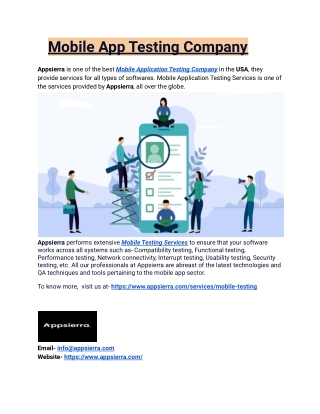 Mobile App Testing Company