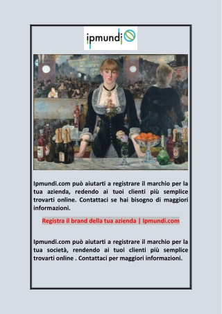 Registra il brand della tua azienda | Ipmundi.com