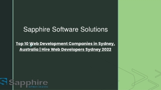 Top 10 Web Development Companies in Sydney, Australia  Hire Web Developers Sydney 2022