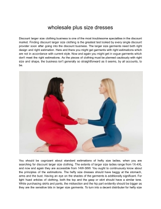 wholesale plus size dresses