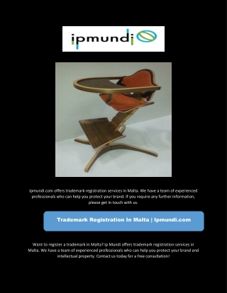Trademark Registration In Malta | Ipmundi.com