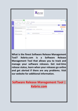 Software Release Management Tool | Xebrio.com