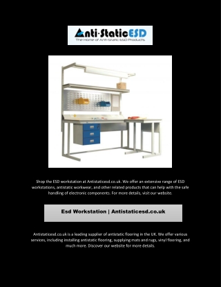 Esd Workstation | Antistaticesd.co.uk