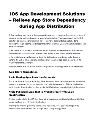 iOS App Distribution Tactics – What If I Don’t Want to Use App Store