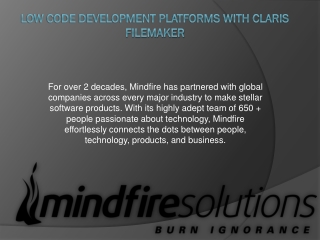 Low Code Development Platforms with Claris FileMaker