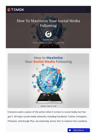 How To Maximize Your Social Media Following