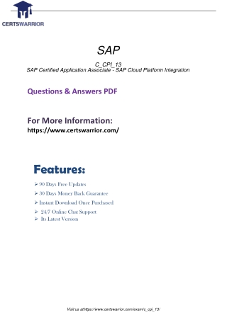 Download the Free Demo of SAP C_CPI_13 PDF Questions